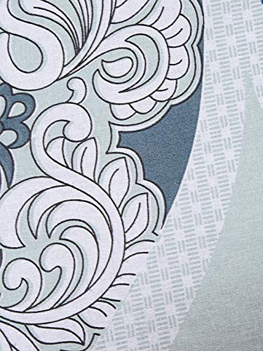 Image of Swayam Pure Cotton King Fitted Bedsheet with 2 Pillow Covers | Size 72 x 78 x 10 inch | 160 TC | Ethnic Motifs Design | Soft Breathable Bed Sheet | Comfortable & Durable for Bedroom - Grey
