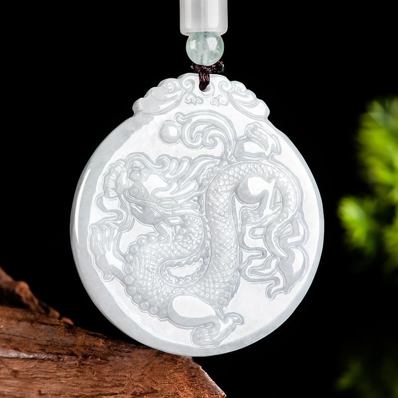 Natural A-grade Jade Necklace, Dragon Brand Pendant Ice Jade Necklace, as a Wonderful Gift to Celebrate the Chinese Spring Festival or other Special Festivals3