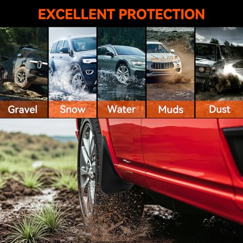 Image of Runmade Upgrade Tesla Model Accessories - Mud Flaps [No Drilling Required] All-Weather Mud Guard Body Kits for Tesla Model 3 Highland 2024-2025 (Model 3 Highland 2024-2025)