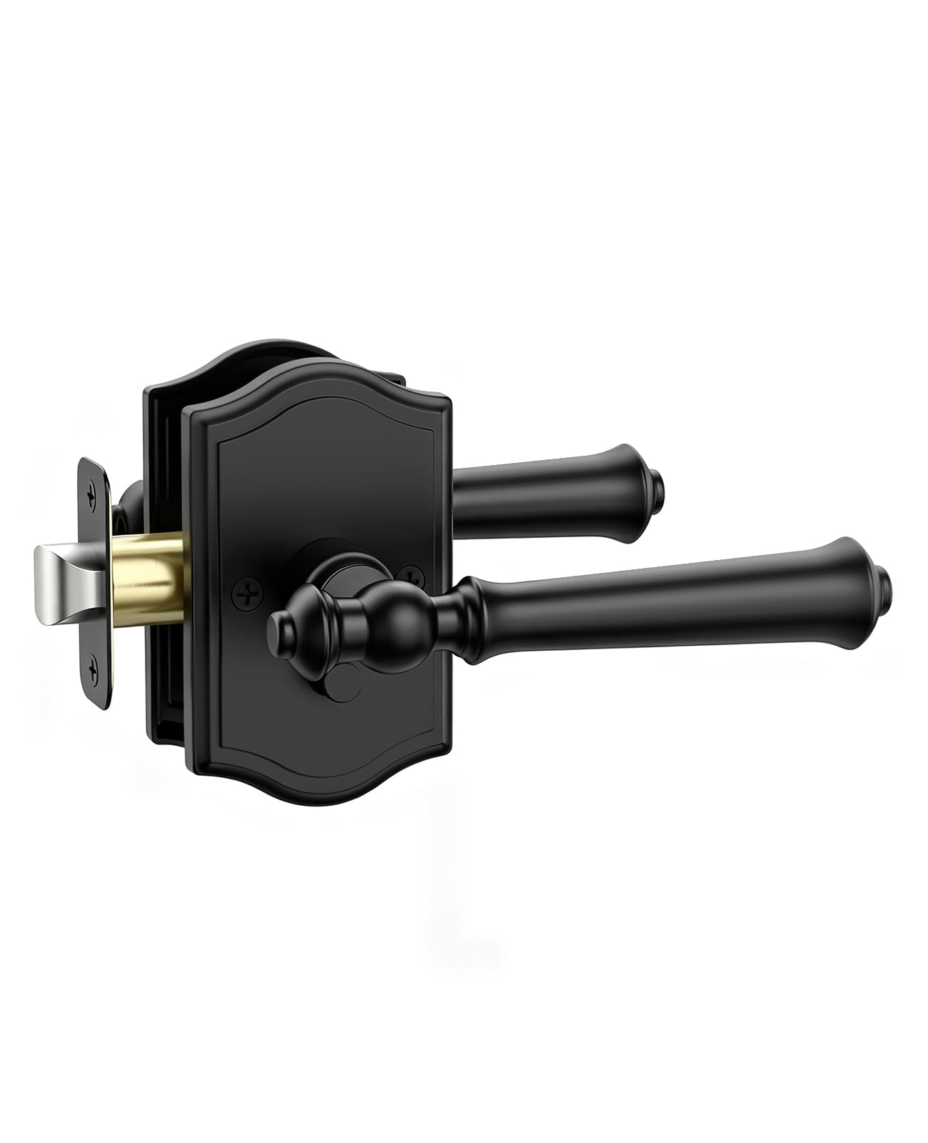 Matte Black Privacy Door Handles - Keyless Entry -16 Matte Black Privacy Door Handles - Keyless Entry -16