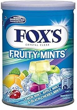 Amazon.com : savoria Fox's fruity Mint Crystal Cleat candy Tin