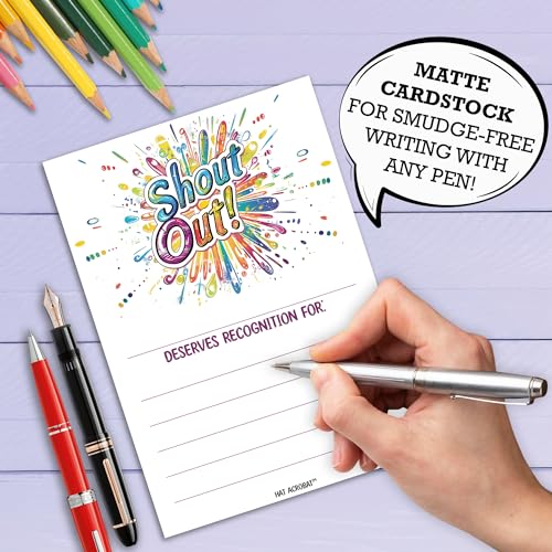 Hat-Acrobat-50-Shout-Out-Cards-Recognition-Cards-for-Employees-Encouragement-Cards-for-Public-Service-Recognition-Week-Employee-Appreciation-Day-or-Teacher-Appreciation-Postcards-Splash