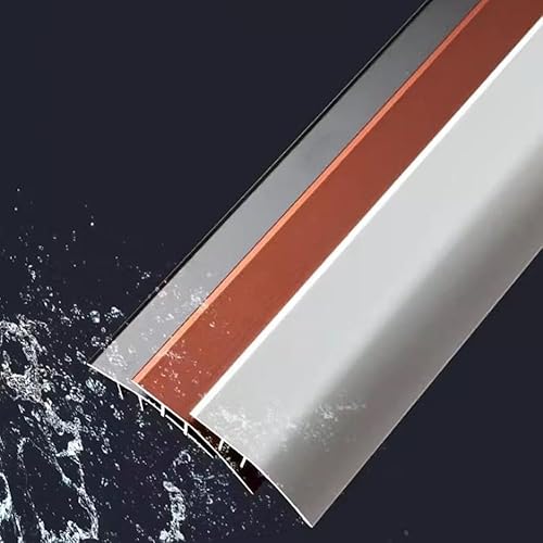 Miniatura 7 de HCZION Tiras de transición de elevación de 0.8 in, tiras antideslizantes de umbral de transición de piso, rampas de umbral de puerta de metal para