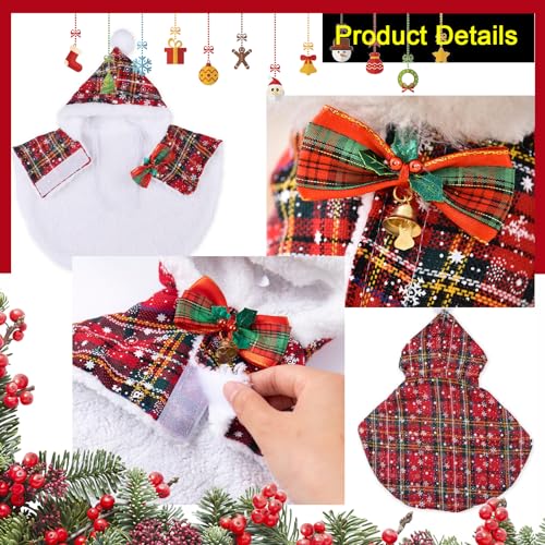 Disfraz para mascota Navidad Snowflake Plaid S miniatura 3