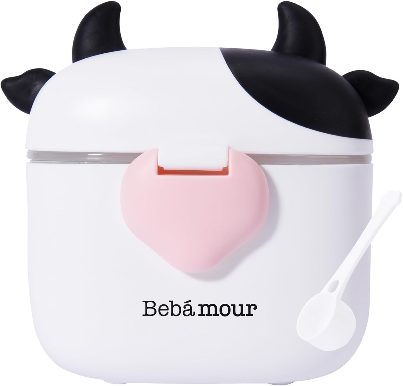 Bebamour Baby Formula Dispenser On The Go, Formula Container to Go, Formula Holder for Travel, Candy Fruit Snack Storage Container with Scoop and Leveller (Black)