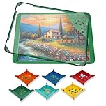 MOZOOSON Jigsaw Puzzle Board - 1000 Pieces Storage, Puzzle Storage Board 32 x 22inches, Jigsaw Puzzle Accessories for Easy Move and Store (6 Puzzle Sorting Trays & 1 Clear Cover)