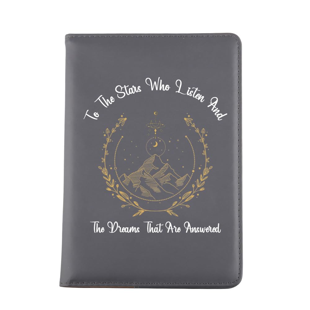 VAMSII Velaris Leather Notebook Thorns and Roses Merch To The Stars Who Listen And The Dreams That Are Answered (black)