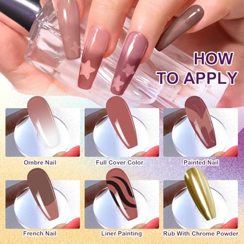 Gel de uñas Gradient Painting Ombre 4 colores nude miniatura 3