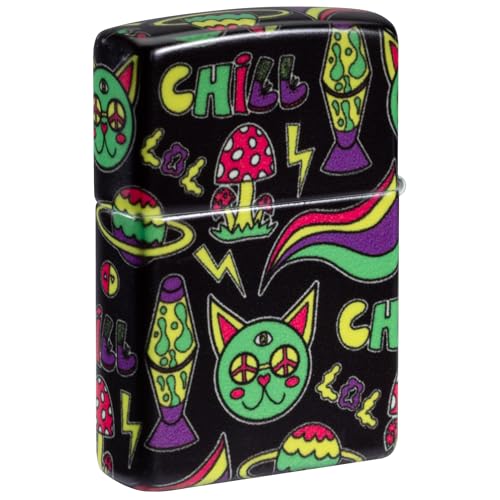 Encendedor Zippo con diseño Glowing Chill negro miniatura 7