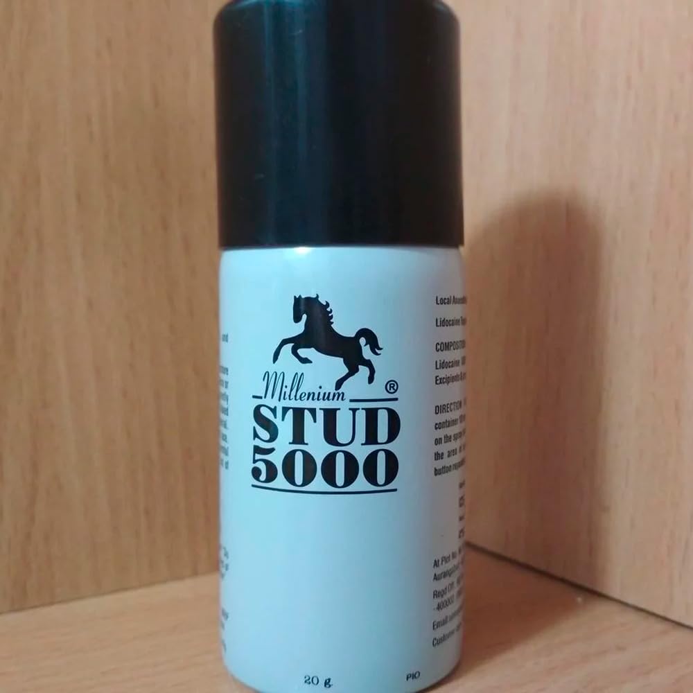 Male Genital Desensitizer Stud 5000 Delay Spray for Men to Last Longer, 20 g (Pack of 6)