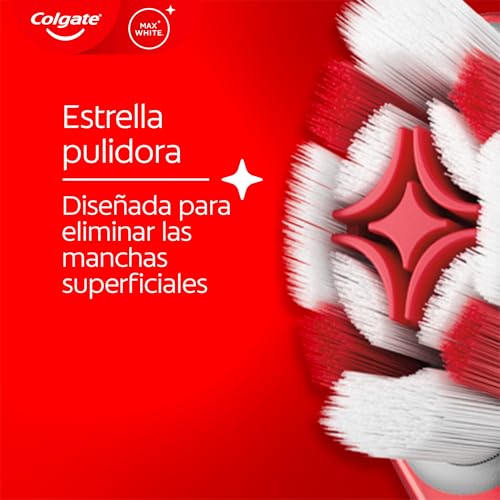 Miniatura 11 de Colgate Cepillo De Dientes Manual Max White Ultra Blanqueador Elimina Manchas Superficiales Mejor Eliminación De Manchas Entre Dientes Y Encías Filamentos De Carbón En Espiral
