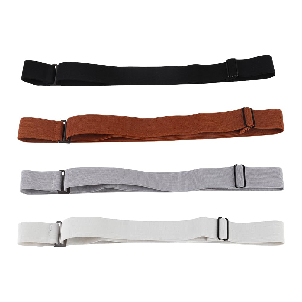 Forbidden Road4PCS Invisible Belt - No Show Elastic Belt for Women & Men - Adjustable Elastic Belts Non Slip Waistband