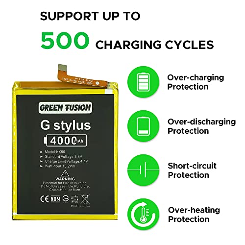 Image of GREEN FUSION for Moto G Stylus 2020 Replacement Battery, KX50 Battery for Moto G Pro & G Stylus & G8 Stylus, 4000mAh, with Repair Toolkit & Installation Guide