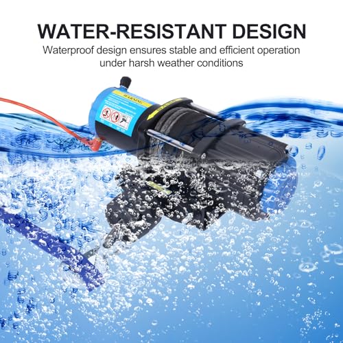 Winche eléctrico 12V 4500lb para ATV/UTV resistente al agua miniatura 4