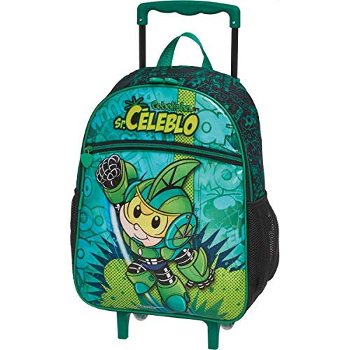 Mochila De Carrinho Cebolinha Celeblo Gd 3bolsos - 01 Unidade Pacific, Multicor