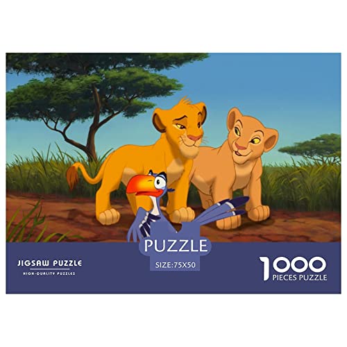 Puzzle 1000 Piezas El Rey León Rompecabezas Adultos Y Niños Dificultad Puzzles Cartel de Anime...