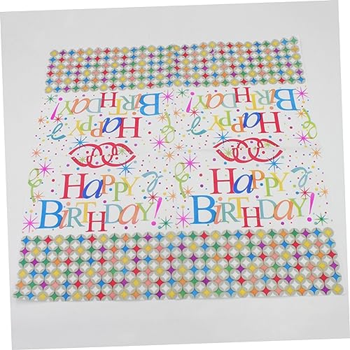 Healvian 20 Pçs Guardanapos De Feliz Aniversário Guardanapos Coloridos Guardanapos De Tecido Guardan