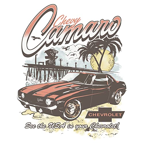 Fifth Sun General Motors Lt Vintage Camaro Mens Pullover Crew Fleece2