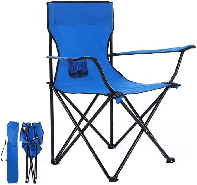JAPZIYA Folding Beach Chair Portable Fishing Beach, Travelling Chair Fishing Beach Picnic Outdoor Chairs for Adults with Storage Bag Suitable for Garden, Courtyard, Fireside [Multicolor] //