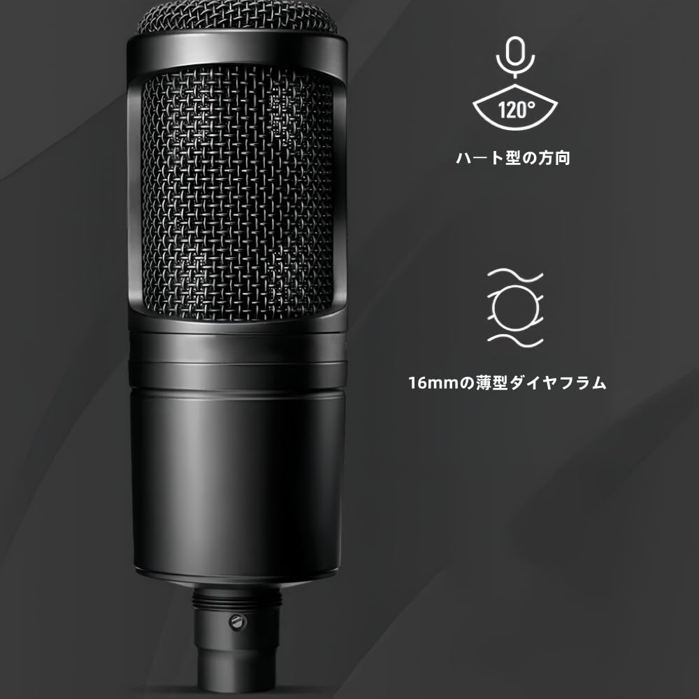 Amazon.co.jp: Gwrv AT2020 マイク ハート型の方向性デザイン 動画配信