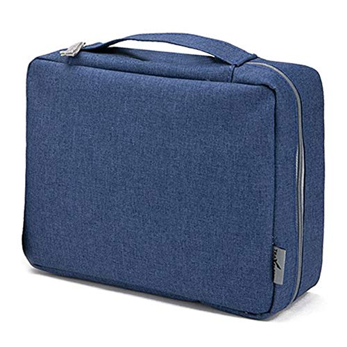 Preisvergleich Produktbild Fancyleo EU Kulturbeutel, zum Aufhängen, faltbar, wasserdicht, Kosmetiktasche für Damen und Herren Navy 22 * 9 * 18.5cm