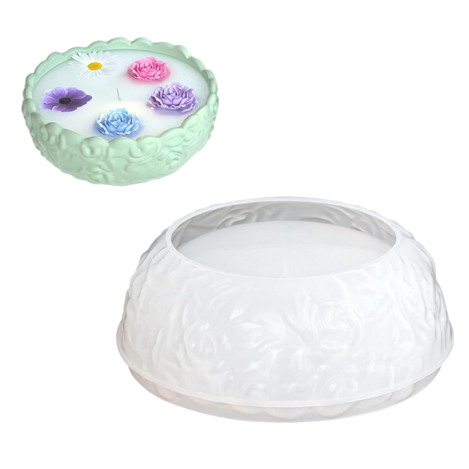 Hsyzygian B Soap Gypsum Mold Set, Floral Owl Silicone For Creative Decorative Ornaments Silicone Floral Owl Design Ideal For Cups Soaps And Gypsum Decorative Projects