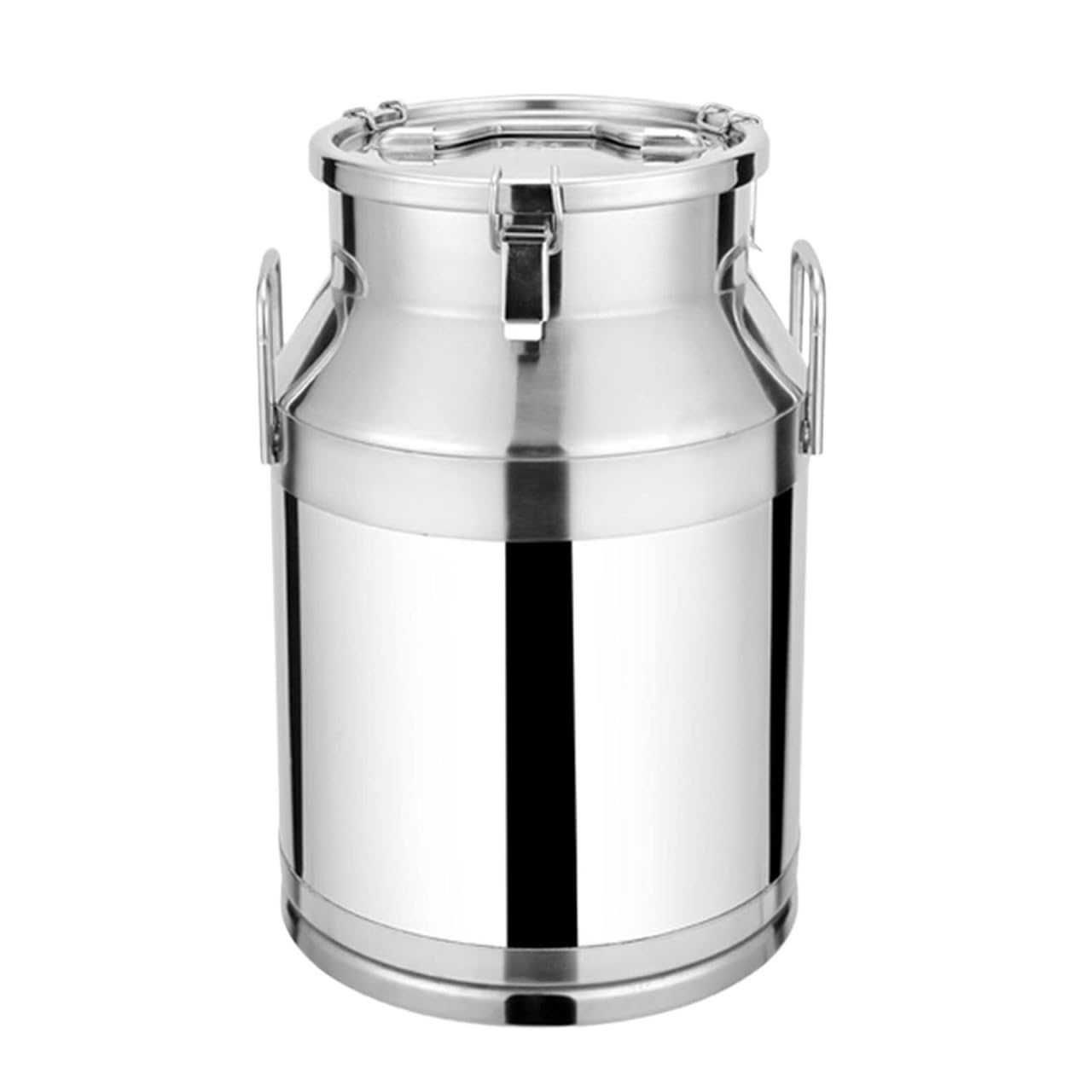 Milk Frothing Pitcher Jugs Heavy Duty Milk Can Stainless Steel Jug Bucket Wine Pail Bottle Embedded Silicone Sealed Lid Seamless Design(35L)