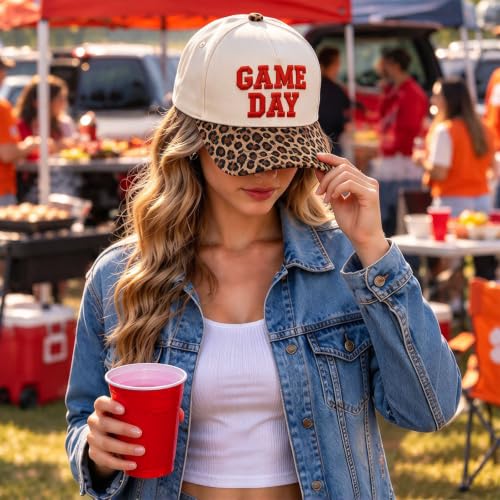 Gameday Hat Vintage Embroidered Football Season Cap Sports Fan Baseball Cap - image 3