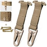 LIVANS Molle Belt Clip Key Holder Tactical Battle Belt Plate Carrier Vest Attachment Clip for Hanging Keys or Gloves, Universal Fit Molle Accessories Clip |T-Mount Clash Hook, Include Z-Buckle