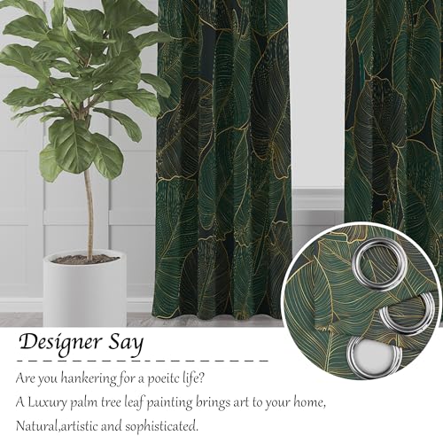 Chiinvent Green Leaves Rectangle Tablecloth - 60x120 Inches, Waterproof Oxford Fabric With Tropical Palm Leaf Pattern - View #5