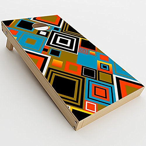 Skin Decal Vinyl Wrap for Cornhole Game Board Bag Toss/Retro Vintage Style