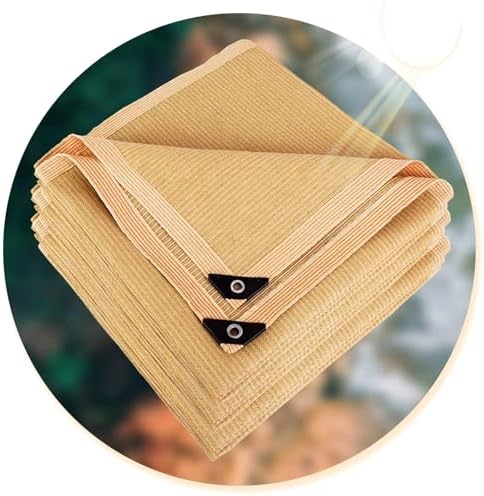 95% Shade Cloth Netting for Garden Breathable Sunblock Shade Sails & Mesh Tarp with Grommets Rectangular Awning for Outdoor Greenhouse Pergola Plants & Car - Beige 2.5x6m (8.2x19.7