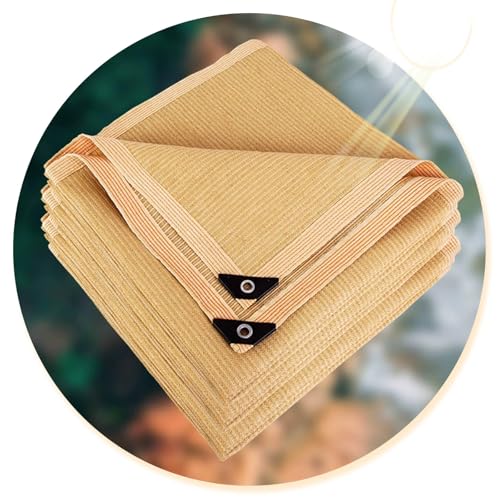 Toldo vela de jardin beige 5x5m para crear sombra fresca en la pergola y terraza