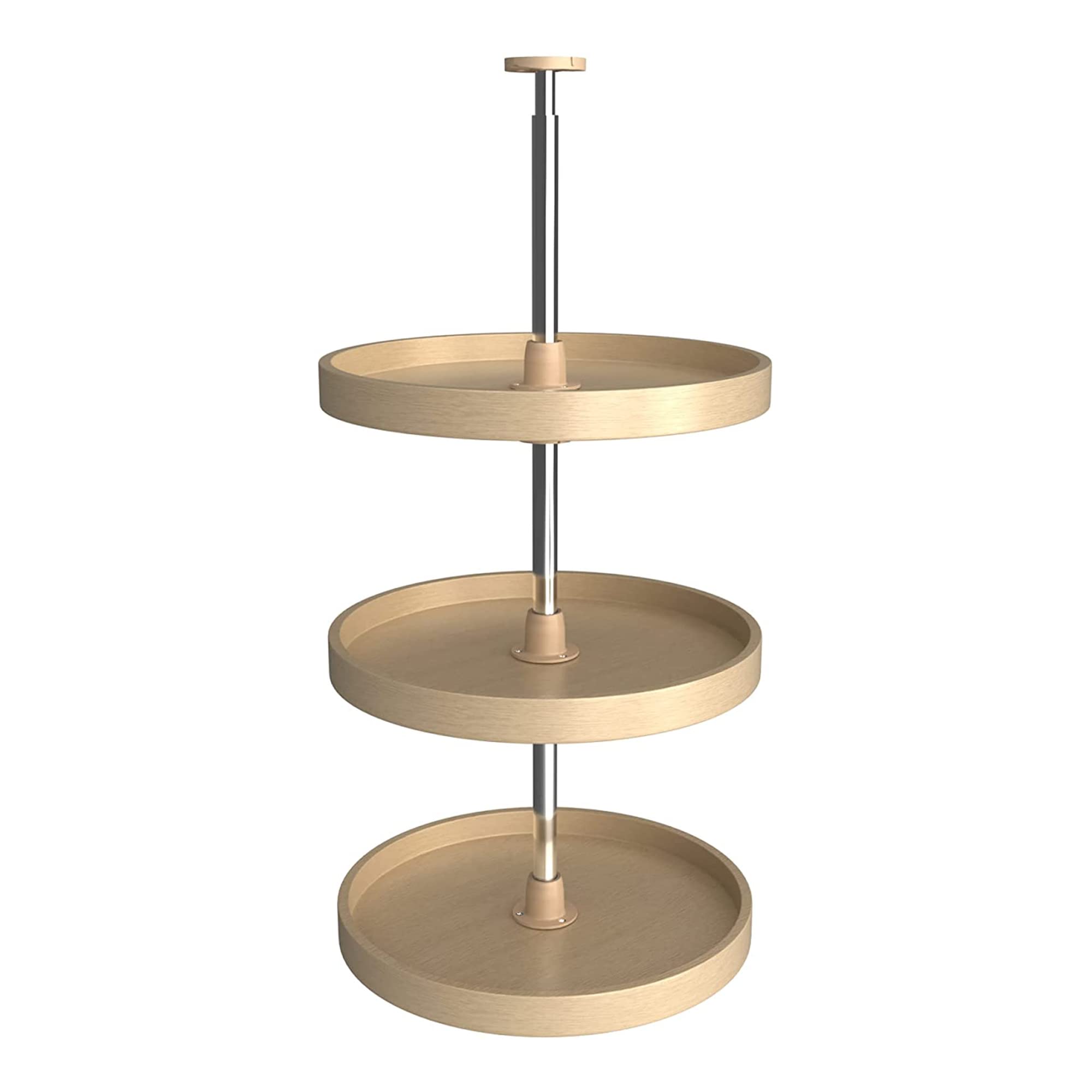 Rev-A-Shelf LD-4BW-063-2036-1 20 Inch Wood Full Circle 3 Shelf Lazy Susan Corner Kitchen Cabinet Sto
