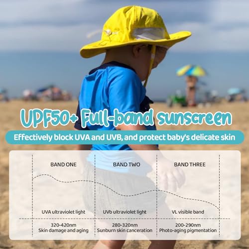Century Star Wide Brim Sun Hat for Baby Toddler Kids Outdoor UPF 50+ Infant Bucket Cap Boys Summer Hat Girls Beach Hat4