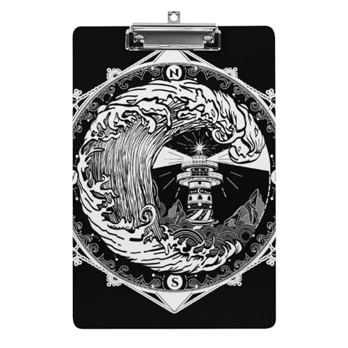 Clipboard pour papier et documents A4 style esquisse de phare porte-formulaires rigide