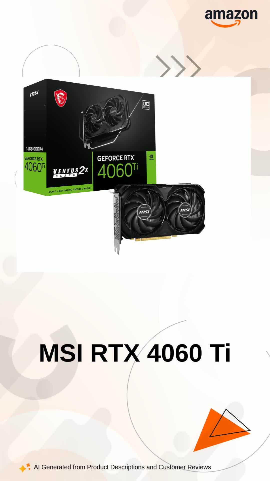 Amazon.in: Buy MSI Gaming GeForce RTX 4060 Ti 16GB GDRR6 Boost