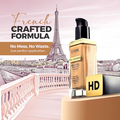Image of INSHINE Matte HD Studio Full Coverage Cream Foundation For All Skin Types | Super Smooth Double Wear Maximum Cover SPF 25, 50Ml (801 Classic Ivory, 50 ml (Pack of 1))