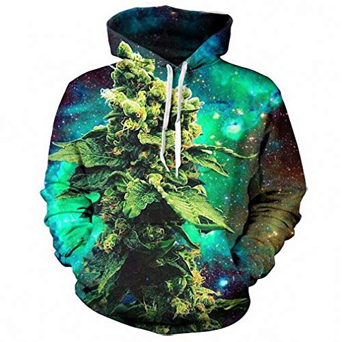 Dawery Unisex 3D Printed Hoodies Pullover Hooded Sweatshirt Weed Galaxy 3D Hoodies Men Women Harajuku Sweatshirt Jumpers Casual Clothing Tops Plus Size