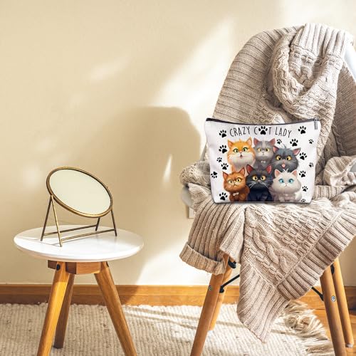 Cat Makeup Bags for Women - Cat Gifts for Cat Lovers, Cat Cosmetic Bags Small Purse, Cat Lover Travel Cosmetic Bag Zipper for Teens Daughter Sister Bestie4