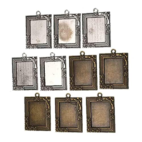 Lipfer 10pcs Cadre Photo Antique Suspendu Décoratif Petit Cadre De Peinture Pendante Mini Décor