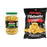 Iberia Plantain Chips Jar Lightly Salted, 28 Oz (1.75 lb) + Iberia Maduritos Plantain Chips 3 Ounce...
