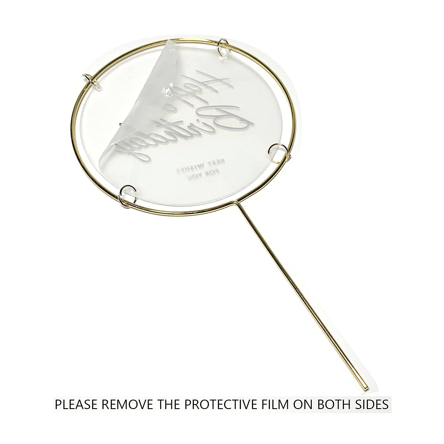 Buy 11Pieces Purple Gold Butterfly Cake Toppers Happy Birthday Metal