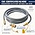 ABYDA 24 Feet 3/8" ID Natural Gas Grill Hose with Quick Connect Fittings, Ideal Natural Gas Line for Grills, Pizza Ovens, Heaters, and More Low Pressure Appliances