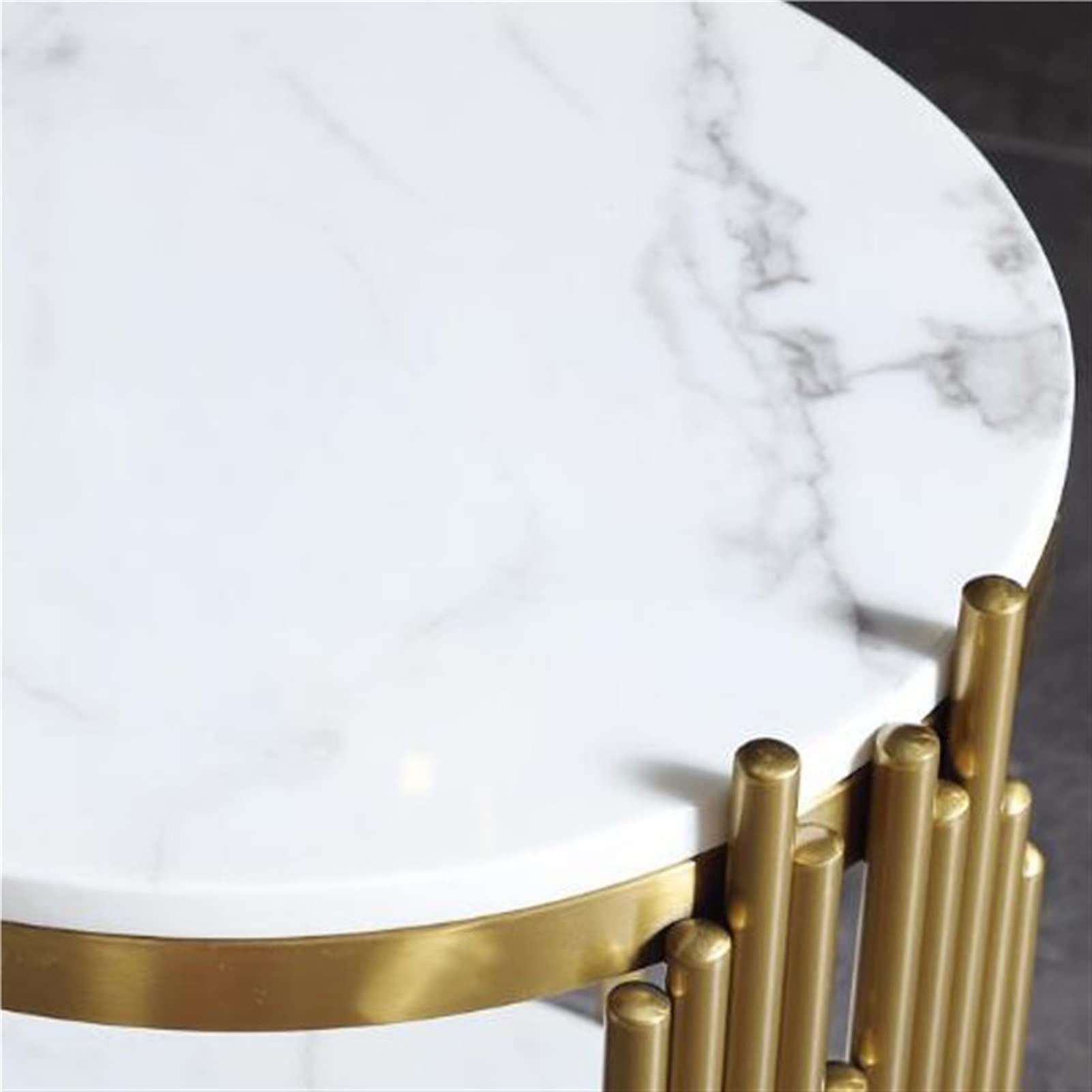 Nowoczesny stolik kawowy ze stali nierdzewnej - okrągły stolik końcowy do salonu stylowa mała sofa stolik pomocniczy kreatywny design stolik do herbaty współczesny akcent meblowy