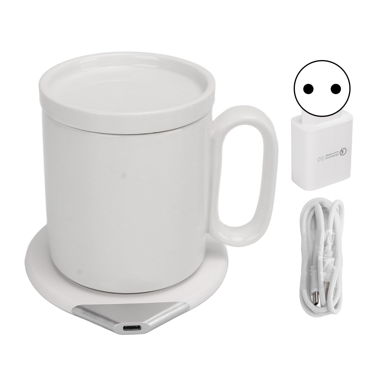 Caricatore Scaldatazze Elettrico Wireless Caricatore per Telefono Scaldatazze Impermeabile Ad Alta Sicurezza per Viaggi in Ufficio a Casa Tazza da 350 Ml, per gli Amanti del