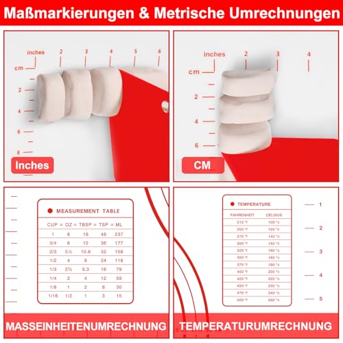 Nifogo Silikonmatte Backmatte Silikon Backunterlage Groß 70 x 50 cm, Teigmatte Wiederverwendbar Antihaft Rutschfest mit Messung Teigschaber