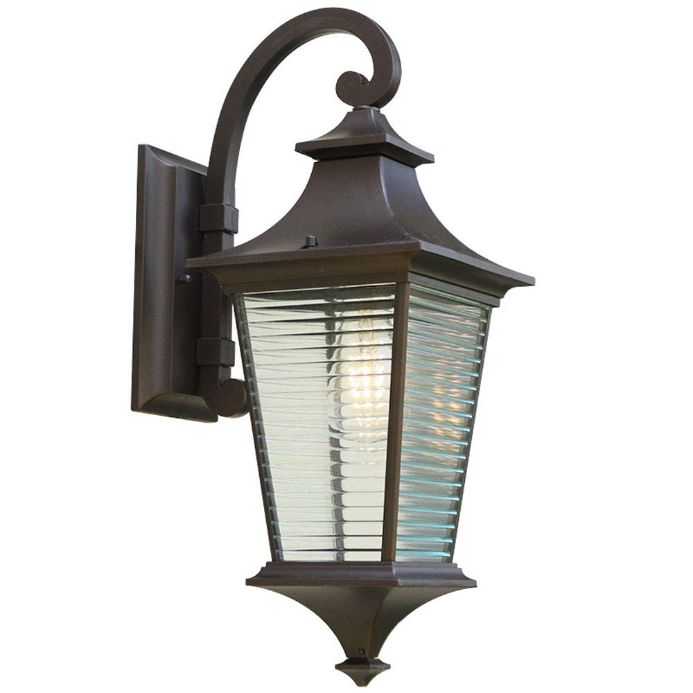 OZBMA Modern Outdoor Light Fixture Wall Mount Waterproof Rustproof Exterior Fixtures Porch Sconce Lighting Black Metal Lamp for House, Garage Balcony (size_name A)