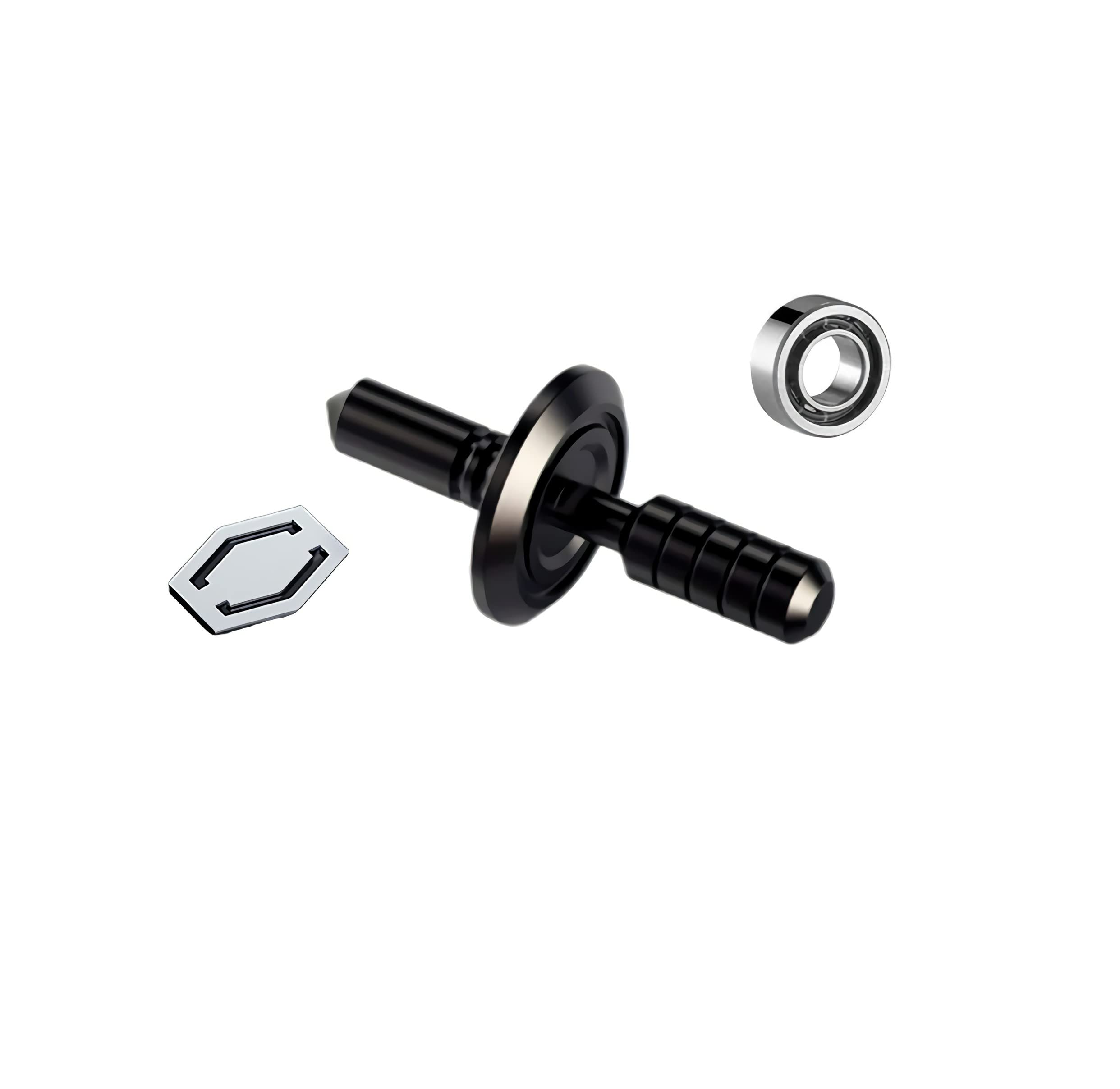 Metal Fidget Spinner for Kids and Adults, High Speed and Silence Colorful Glowing, Cool Fidget Spinner, Anti-Anxiety and Stress Release (Light Gray and Silver)