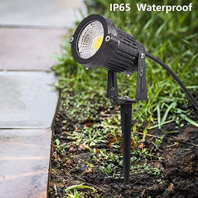 SUNRIVER Low Voltage Landscape Lights Led Landscape Lighting 6W Outdoor Landscape Lights 12V 24V Waterproof Landscape Spotlights for Yard, Lawn, Garden(6 Pack Warm White)